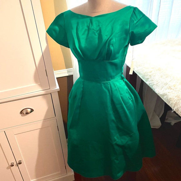 1959 NWT! Satin Cocktail Dress - Picture 2 of 14